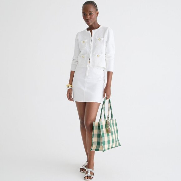 NWT J. Crew Women Size XL Odette Sweater Lady Jacket in Cotton Blend Boucle NEW - Picture 4 of 7